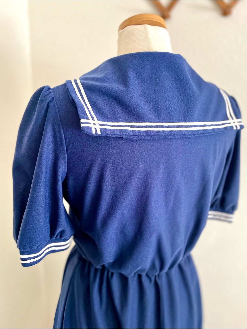 Vintage 1970s Blue and White Sailor Dress - Picture 10 of 11
